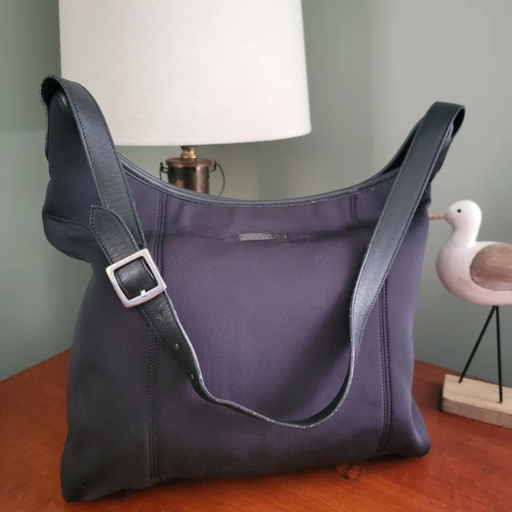 Coach 6210 Vintage Neoprene Leather Hobo Shoulder Bag Black Y2K